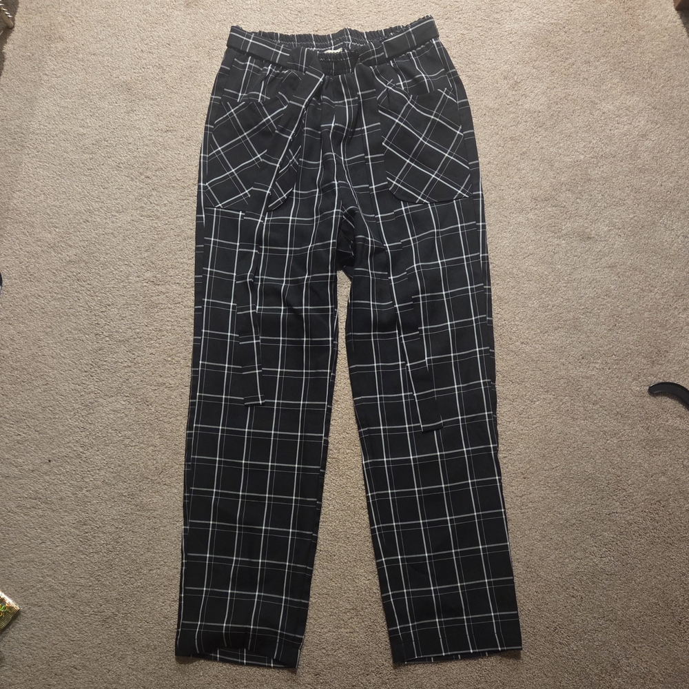 Listiele Black Plaid Pants
